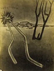 Compositions by Gordon Walters, 2 small format vintage gelatin silver prints, sold Feb 2016