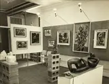 Russell Clark Exhibitions, 7 vintage photographs of the 1954 Centre Gallery Exhibition, and the 1964 Durham Street exhibition including catalogue of the 1964 exhibition. Also an installation of the Auckland City Art Gallery exhibition (1954).