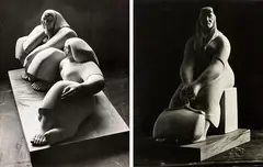 Russell Clark, approx. 25 vintage photographs of Russell Clark sculptures, including busts, figure groups and terracotta, limestone and wood pieces