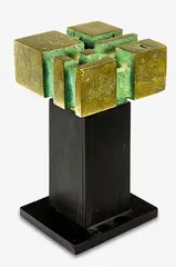 Guy Ngan, Untitled, cast bronze on wooden base