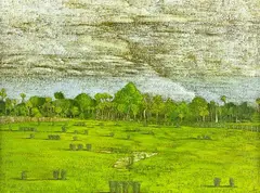 Michael Shepherd, Cleveland Wetlands I, oil on Belgian linen