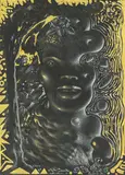 Wilhelm Ruifrok, Siren, mixed media on paper