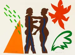 Touches by Pat Hanly, lithograph, 11/25, sold Dec 2015