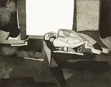 Roy Dalgarno, India Suite XIV, Sleeper at Dawn, etching, 7/25