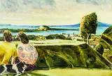 Looking at the City – Mangawhau by Stanley Palmer, monotype print (1/6), sold Dec 2015