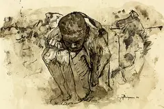 Roy Dalgarno, Untitled, ink and wash on paper