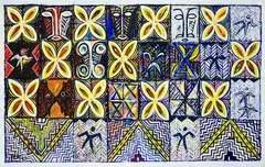 Fatu Feu’u, Agaga Puaikura, mixed media on canvas