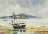 Alfred Wilson Walsh, View of Rangitoto, watercolour