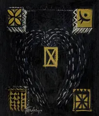Fatu Feu’u, Agaga Puaikura, mixed media on canvas