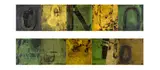Charlotte Graham, Kupu Whakahoro (The Erosion of words), acrylic, ink, shellac and bitumen on canvas