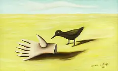 Anna Hollings, Beware of Strange and Unusual Traps, oil on board