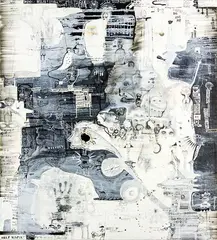 Self-Possessed by James Robinson, mixed media on canvas, sold Nov 2015
