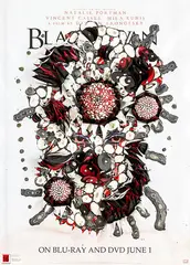 Rohan Wealleans, Black Swan, acrylic, found cinema poster and coloured paper