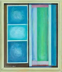 Abstract Pattern by Charles Herbert Smales Tole, oil on board, sold Nov 2015