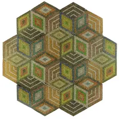 Lionel Bawden, Untitled (Large Wallpiece), staedtler pencils, epoxy resin and linseed oil