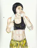 Sarah Larnach, The Brave; Genevieve One, watercolour