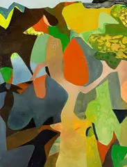 Louise Henderson, Abstract Painting – Bush Series, oil on board
