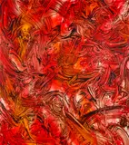 Judy Millar, Red I, acrylic and oil on canvas