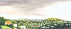 Peter Siddell, Northern City, oil on linen