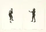 Jason Greig, Boxer Monster No. 1 and Monster Boxer No. 2, monoprints, A/P (diptych)