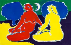 Tom Mutch, Untitled (The Musicians), acrylic on paper