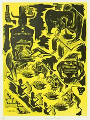 Eating by Bill Hammond, lithograph, 7/24, sold Sep 2015