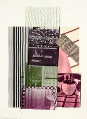 Pre-Morocco by Robert Rauschenberg, lithograph, 241/250, sold Sep 2015