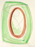 Barbara Hepworth, November Green from Opposing Forms, lithograph, 1/12 (1970)