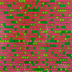 Circulate (Red/Green) by Sara Hughes, screenprinted vinyl on board, offered Sep 2015