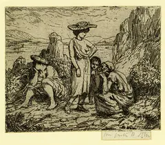 Augustus John, The Quarry Folk No. 2, etching, edition of 25 (published in 1906)