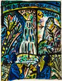 Nigel Brown, The Meditation of Sue Karekare, mixed media on paper