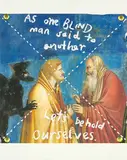 John Reynolds, As one Blind man said to another, Let’s behold ourselves, tissue, oil pastel and pins on canvas