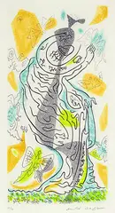 Untitled by André Masson, colour etching, 45/50, sold Sep 2015