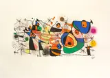 Untitled by Joan Miró, lithograph, sold Sep 2015