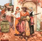 William Russell Flint, Market Scene