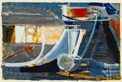 Untitled by Simon McIntyre, acrylic on paper, sold Sep 2015