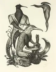 Untitled by Bill Hammond, lithograph, A/P, offered Sep 2015