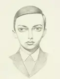 Peter Stichbury, Untitled – male portrait, graphite on paper