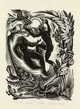 Ernest Mervyn Taylor, Tane the Creator, wood engraving, edition of 40
