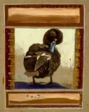 Russell Jackson, New Zealand Black Teal, acrylic on rag paper