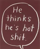 John Reynolds, Tough Shit, oilstick on screenprint