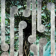 Neil Palmer, Gordon’s Fern View, acrylic and silver leaf on board