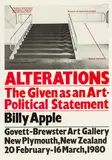 Billy Apple, Alterations, The Given as an Art-Political Statement, screenprint