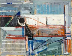 Simon McIntyre, Docks, oil on canvas