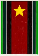 Levi Salamasina-Mapira, Star, acrylic on canvas