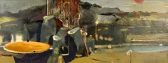 Garry Currin, Longscape I, oil on board