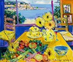 Eva Hannah, The old table, oil on canvas