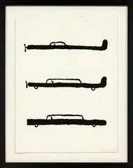 Untitled by Peter Robinson, oilstick on paper, offered Aug 2015