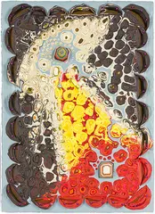 Fire in the Sky by Rohan Wealleans, oil and drawing pins on board, sold Aug 2015