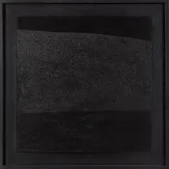 Colin McCahon, Dark Landscape, synthetic polymer paint and sawdust on board